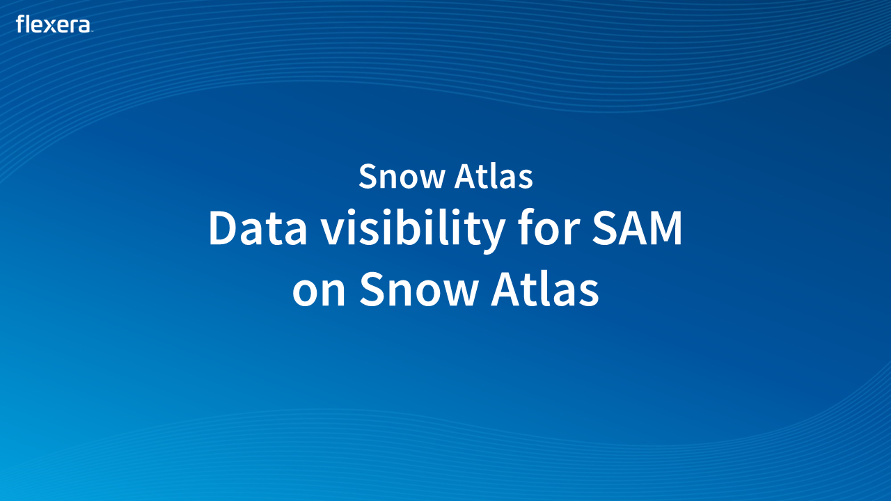 Data visibility for SAM on Snow Atlas